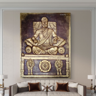 Chhatrapati Shivaji Maharaj 3D Relief Mural