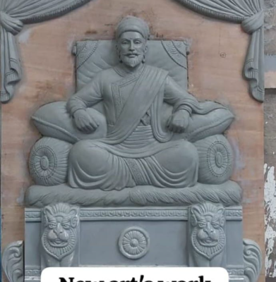 Shivaji Maharaj wall mural