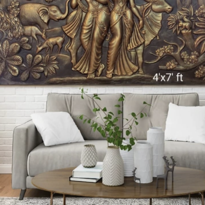 Radha Krishna wall murals