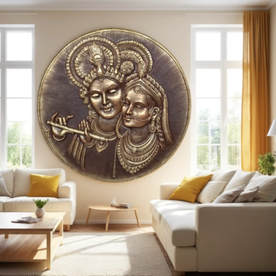 Radha Krishna wall murals