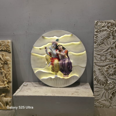 radha krishna wall mural